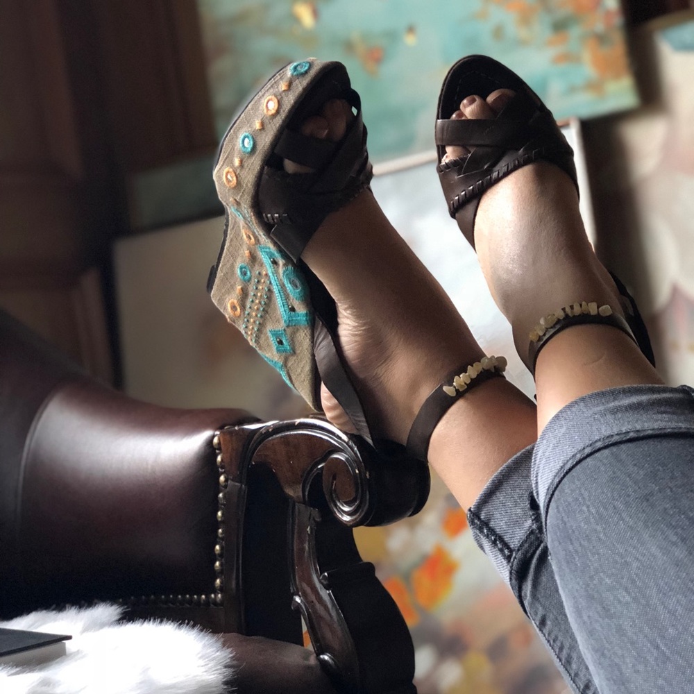 Sam Edelman boho festival Wedges